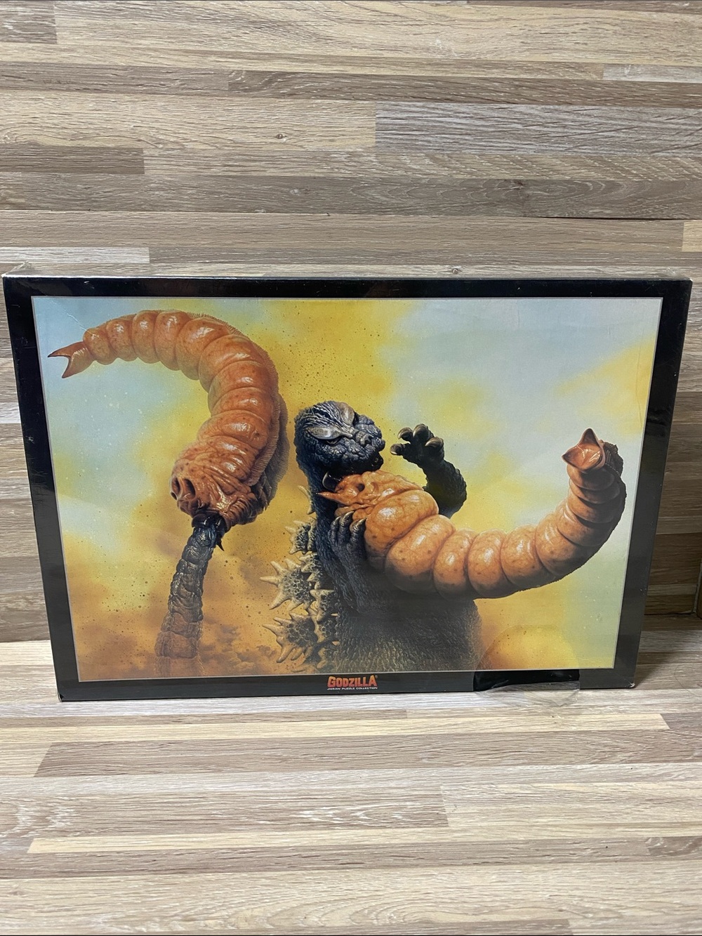 Godzilla vs baby mothra vintage rare puzzle by makoto kawahara